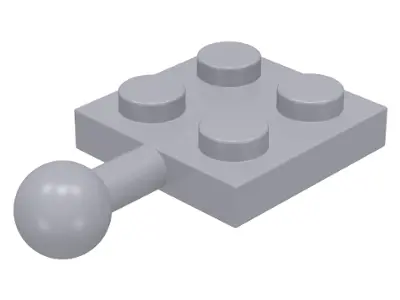 Light Bluish Gray Plate, Modified 2 x 2 with Tow Ball