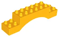 Bright Light Orange Duplo, Brick 2 x 10 x 2 Arch