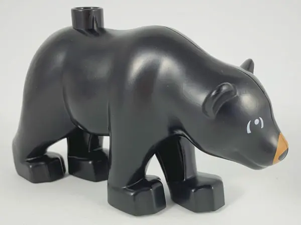 Black Duplo Bear Adult with Medium Nougat Muzzle Pattern
