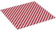 White Duplo, Cloth Blanket 10 x 10 cm with Red Checkered Pattern