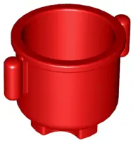 Red Duplo Utensil Kettle with Closed Smooth Handles 2 x 2 x 1 1/2