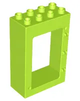 Lime Duplo Door / Window Frame 2 x 4 x 5