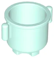 Light Aqua Duplo Utensil Kettle with Closed Smooth Handles 2 x 2 x 1 1/2