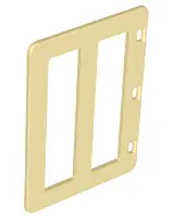 Tan Duplo Door / Window Pane 1 x 4 x 4 with 2 Panes