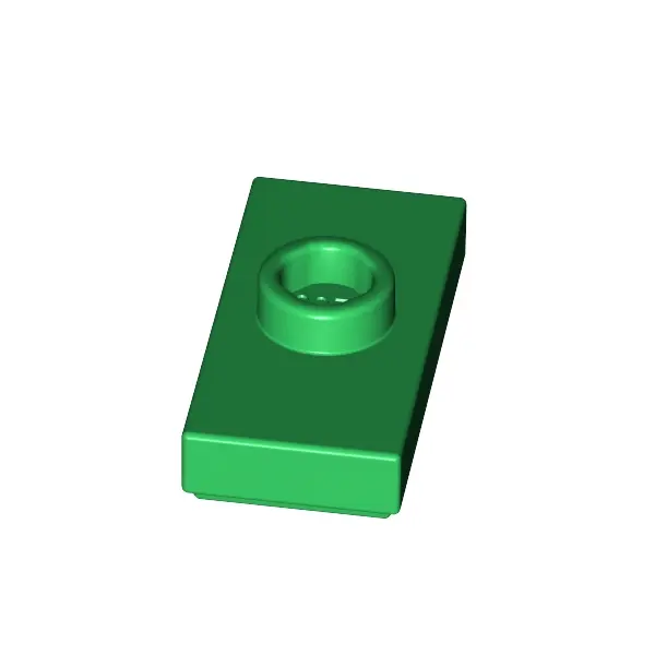 PLATE 1X2, W/ 1 KNOB