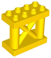 Yellow Duplo Support 2 x 4 x 3 X-Frame Girder