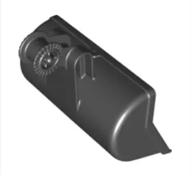 Black Duplo Bulldozer Bucket with Locking Ring, 9 Teeth