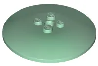 Sand Green Dish 6 x 6 Inverted (Radar) - Solid Studs