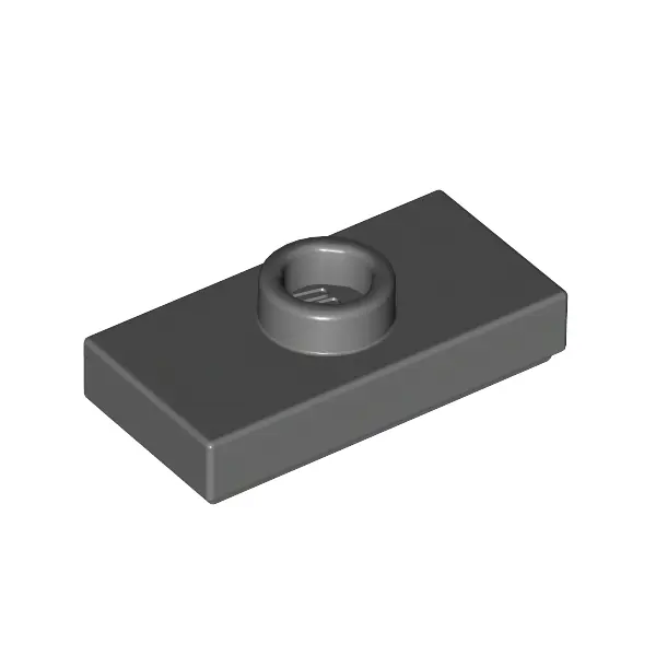 PLATE 1X2, W/ 1 KNOB