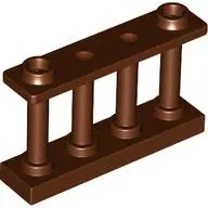 Reddish Brown Fence 1 x 4 x 2 Spindled with 2 Studs