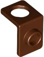 Reddish Brown Minifigure Neck Bracket with Back Stud - Thin Back Wall