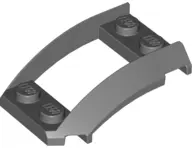 Dark Bluish Gray Wedge 4 x 3 Open with Cutout and 4 Studs