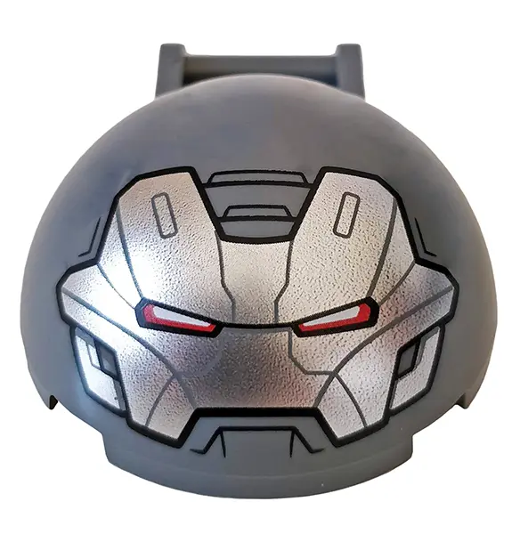 Dark Bluish Gray Windscreen 4 x 4 x 1 2/3 Canopy Half Sphere with Bar Handle and War Machine Face Pa