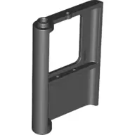 Black Door 1 x 4 x 5 Train Right, Thick Support at Bottom