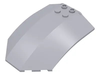 Light Bluish Gray Windscreen 8 x 6 x 2 Curved Sloped Sides