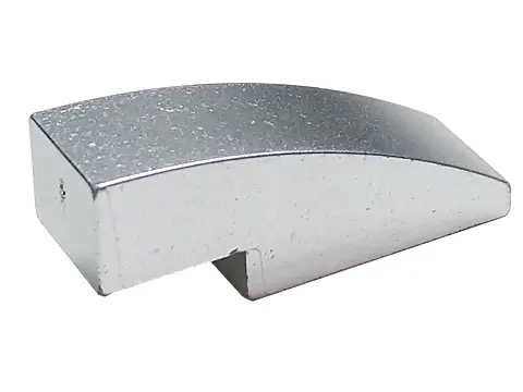 Metallic Silver Slope, Curved 3 x 1
