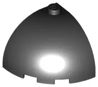 Black Brick, Round Corner 3 x 3 x 2 Dome Top