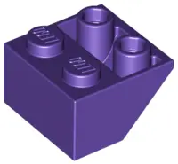 Dark Purple Slope, Inverted 45 2 x 2 with Flat Bottom Pin