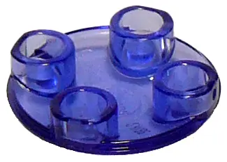 Trans-Purple Plate, Round 2 x 2 with Rounded Bottom (Boat Stud)