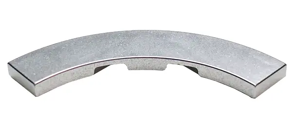 Metallic Silver Tile, Round Corner 4 x 4 Macaroni