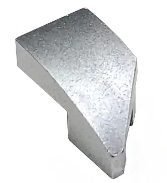 Metallic Silver Wedge 2 x 1 x 2/3 Left