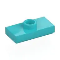 PLATE 1X2, W/ 1 KNOB