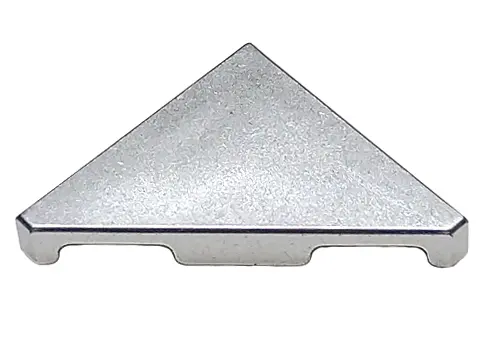 Metallic Silver Tile, Modified 2 x 2 Triangular
