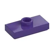PLATE 1X2, W/ 1 KNOB