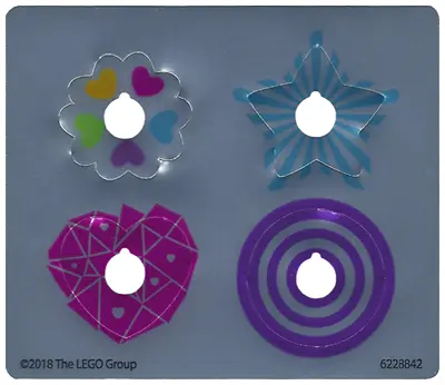 Plastic Ring Accents, Foil, Sheet of 4