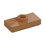 PLATE 1X2, W/ 1 KNOB