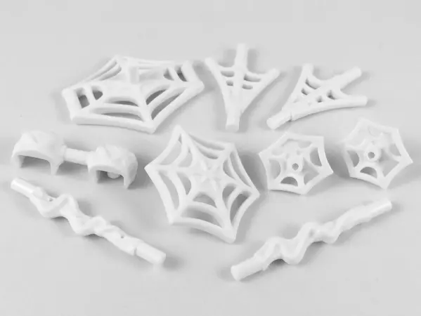 White Minifigure, Weapon Pack Spider-Man Web Effects, 9 in Bag (Multipack)