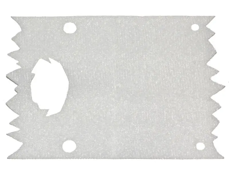 White Cloth Vehicle Roof Tattered with Holes