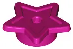 Magenta Plate, Round 1 x 1 with Star and Small Pin Hole