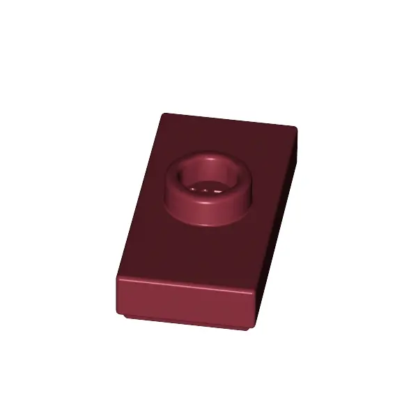 PLATE 1X2, W/ 1 KNOB