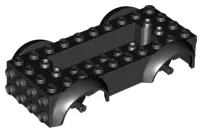 Black Vehicle, Base 5 x 10 x 2 1/2 with Mudguards and 2 x 6 Recessed Center with 3 Holes with (Same 