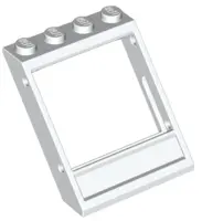 White Window 4 x 4 x 3 Roof with Bottom Panel
