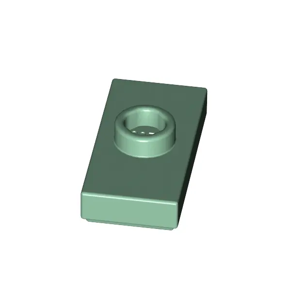 PLATE 1X2, W/ 1 KNOB