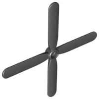 Black Duplo Propeller Rotor 4 Blade, 9 1/2 Diameter