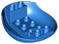 Blue Duplo Helicopter Body Wide Round Base
