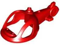Red Duplo Helicopter Body Wide Round Top