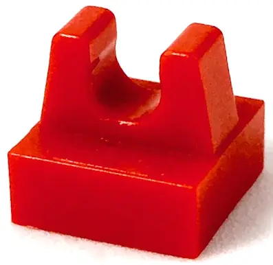 Red Tile, Modified 1 x 1 with Clip