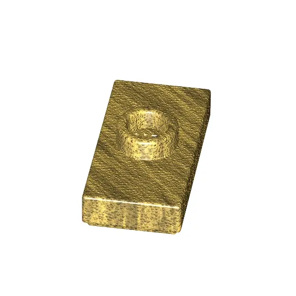 PLATE 1X2, W/ 1 KNOB