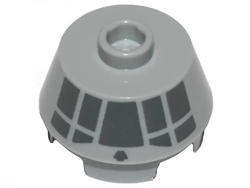 Light Bluish Gray Cone 2 x 2 Truncated with Dark Bluish Gray Millennium Falcon Cockpit on Side Patte