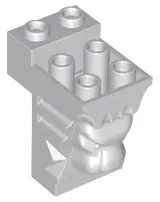 Light Bluish Gray Brick, Modified 2 x 3 x 3 with Cutout and Lion Head - 6 Hollow Studs