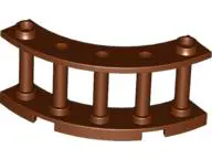 Reddish Brown Fence 4 x 4 x 2 Quarter Round Spindled with 2 Studs