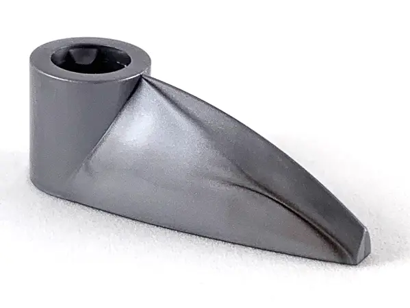 Flat Silver Bionicle 1 x 3 Tooth with Axle Hole (Bohrok Eye)