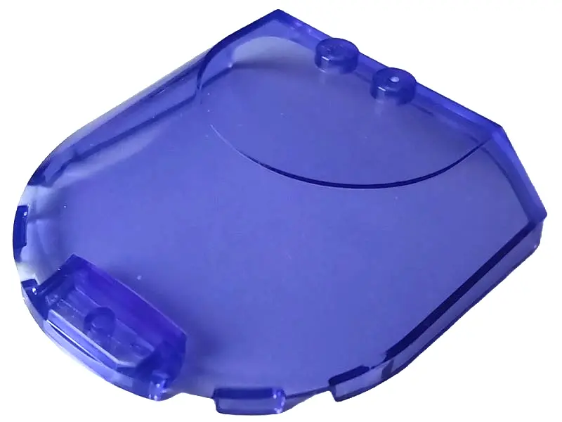 Trans-Purple Windscreen 6 x 6 x 1 1/3 Curved