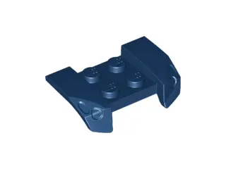 Dark Blue Vehicle, Mudguard 2 x 4 with Headlights Overhang