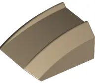 Dark Tan Slope, Curved 2 x 2 Lip