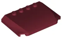 Dark Red Wedge 4 x 6 x 2/3 Triple Curved